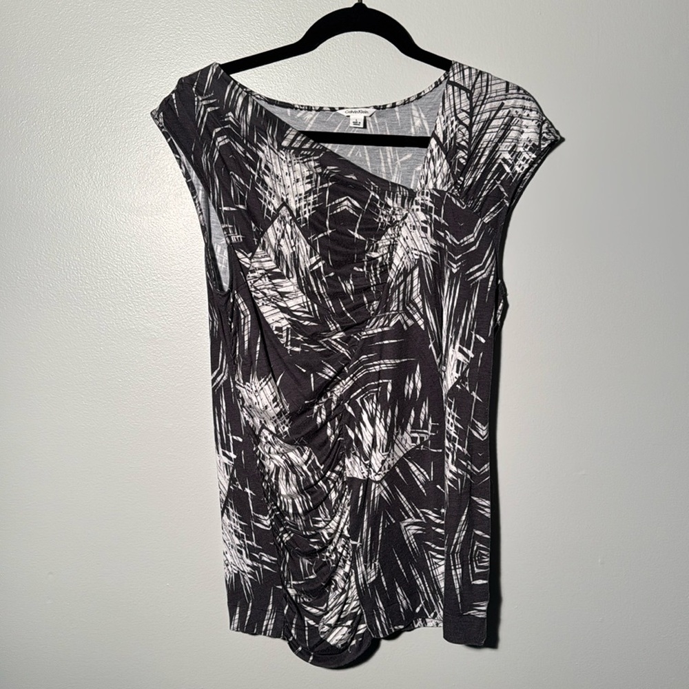 Calvin Klein Ladies size Large asymmetrical sleeveless top